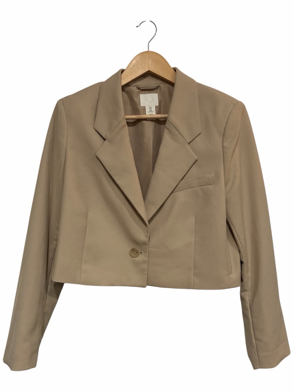 H&M Classic Cropped Blazer - Beige